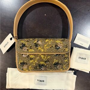 NWT STAUD Tommy Beaded Bag - Vintage Floral